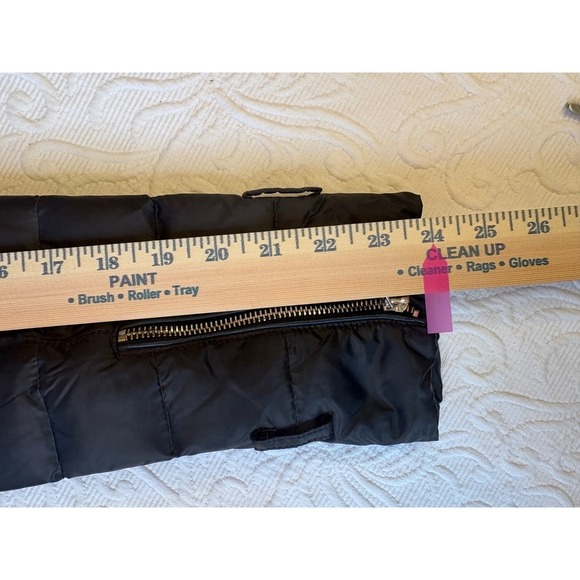 ZARA WOMAN Black Puffer Down/Feather Coat with Faux Fur Hood Zip Front Size S - Picture 14 of 14